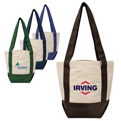 Mini 2-Tone Canvas Boat Tote